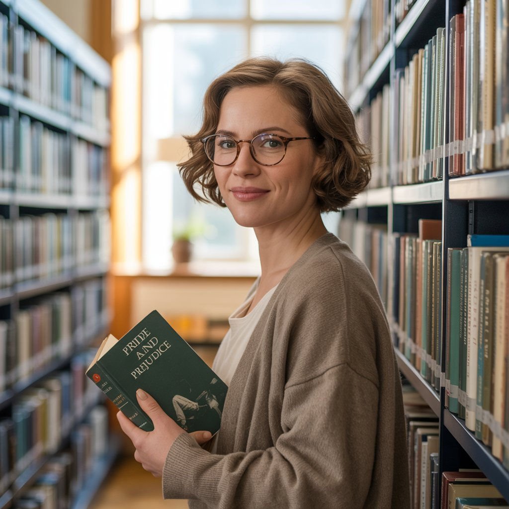 Frau mit Kaffee in der Hand und einem echten, warmen Lächeln